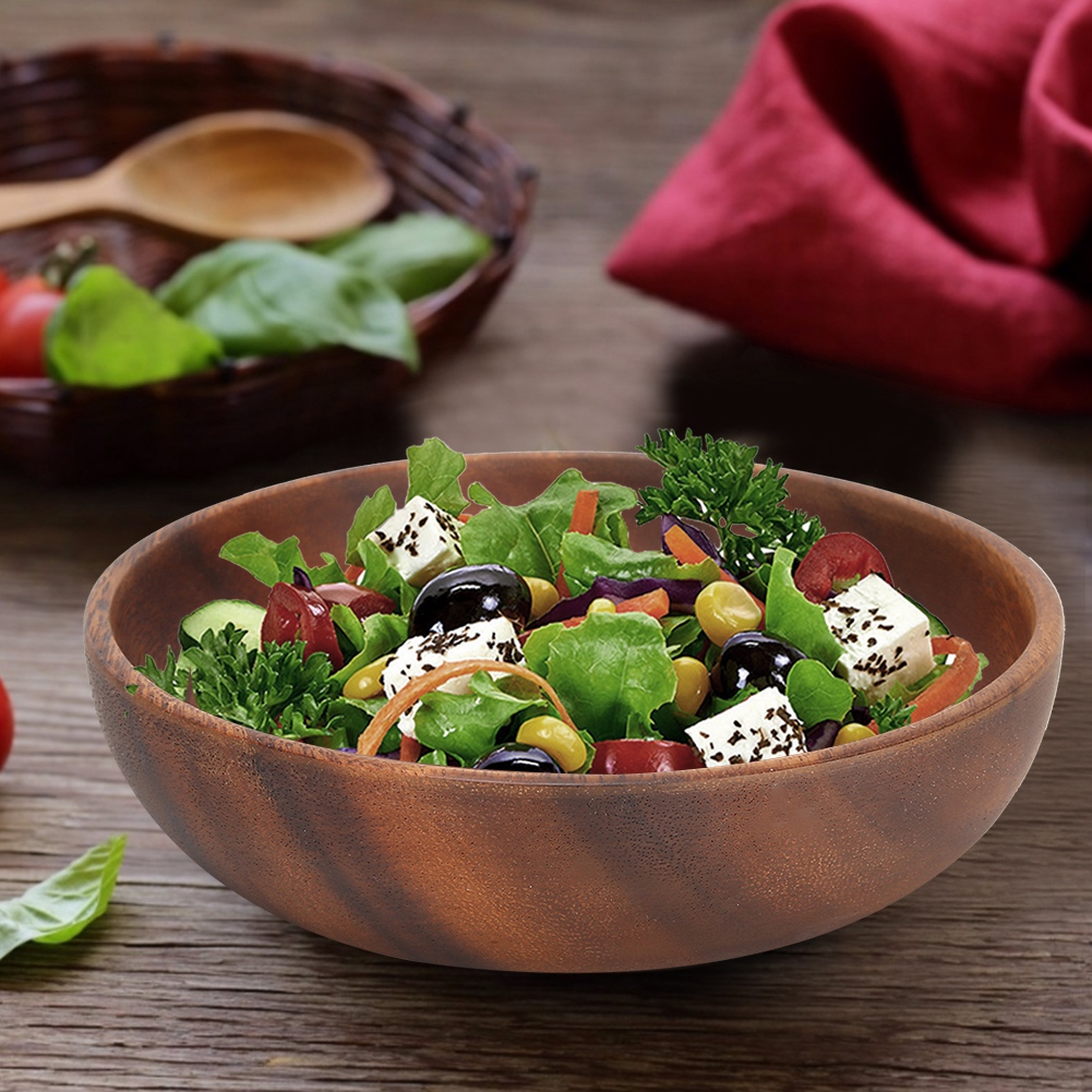 Wood Serving Bowls Wooden Snac - Meal Prep Bowl recension och pris